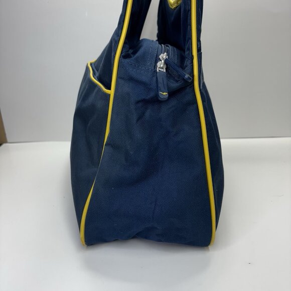 Vintage LUFTHANSA Airline Tote Bag Flight Hand Luggage Carry-On c. 1970s Pockets - Picture 5 of 16